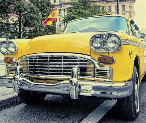 Old Taxi in New York City. Vintage Filtered Stock Image - Image of ...