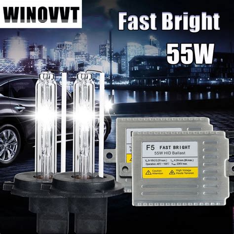 H7 Xenon Kit Fast Bright F5 55w HID Kit H1 H3 H4 H11 9005 HB3 9006 HB4