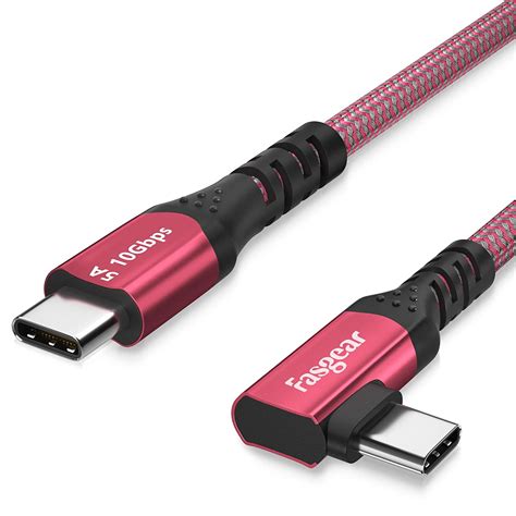 Fasgear W Usb C To Type C Degree Cable Ft Usb Gen Gbps