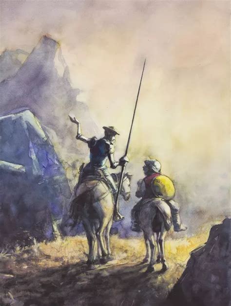 Don Quixote And Sancho Panza 2018watercolor By Reme Junior In 2024