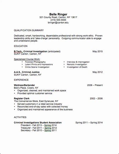 Associate Degree Resume Sample | Latter Example Template