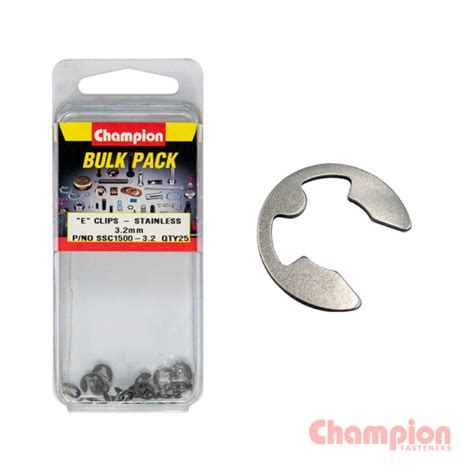 E CLIPS STAINLESS STEEL 3 2mm SHAFT GR420 Champion Parts