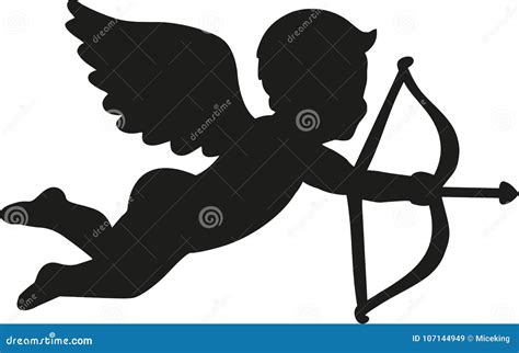 Angel with Bow and Arrow - Amor Stock Vector - Illustration of decoration, icon: 107144949