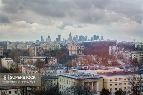 Aerial View From Grochow Estate In Praga Poludnie District Of Warsaw