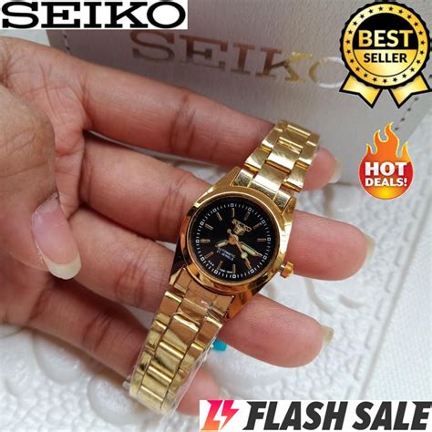 Seiko 5 21 Jewels Automatic Hand Movement Black Dial Stainless Steel