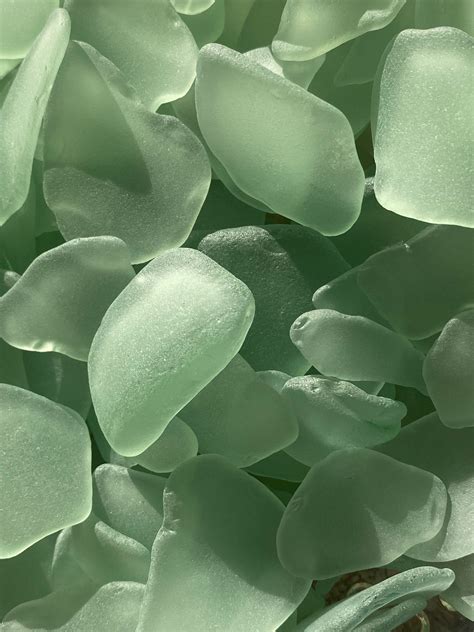 Small Sea Foam Green Light Green Sea Glass Authentic From Florida