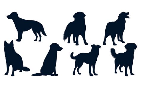 Different Types of Dog Silhouette Vector Graphic by adopik · Creative Fabrica