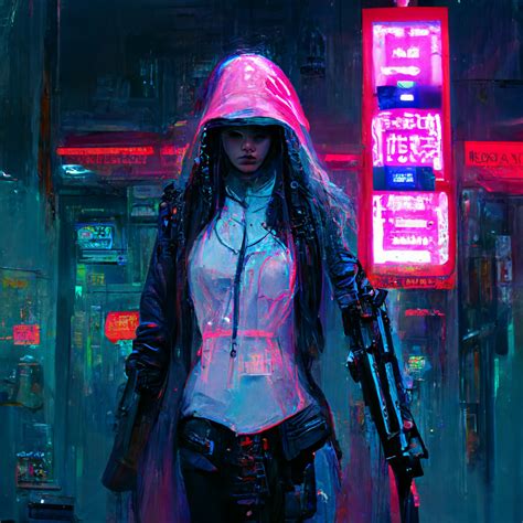 Midjourney Prompt Cyberpunk Gunslinger Woman Gothic PromptHero