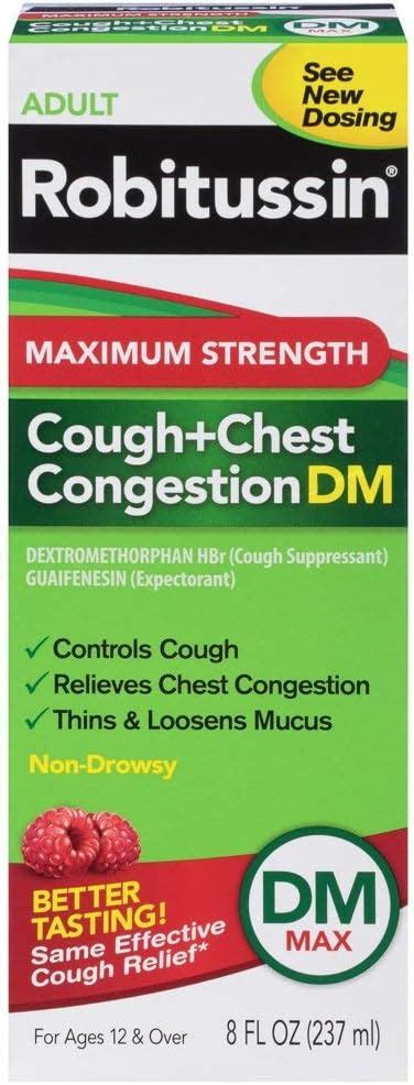 Buy Robitussin Adult Coughchest Congestion Dm Liquid Maximum Strength