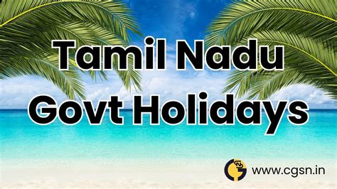 2024 Government Holidays In Tamilnadu Lee Verina