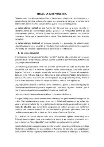 Tema 5 La Jurisprudencia Pdf