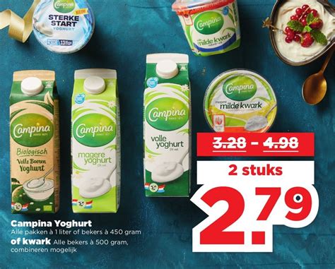 Campina Yoghurt Alle Pakken A Liter Of Bakers A Gram Stuks