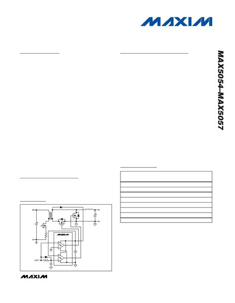 Max Datasheet Pages Maxim A Ns Dual Mosfet Drivers