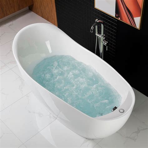 Woodbridge 67 Deluxe Air Bubble Freestanding Bathtub Contemporary