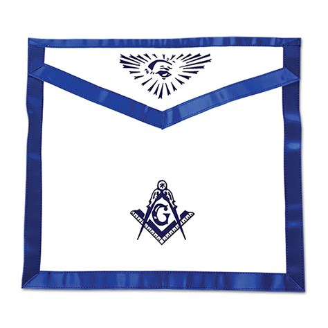 Master Mason Cloth Duck Cotton Masonic Apron Blue White