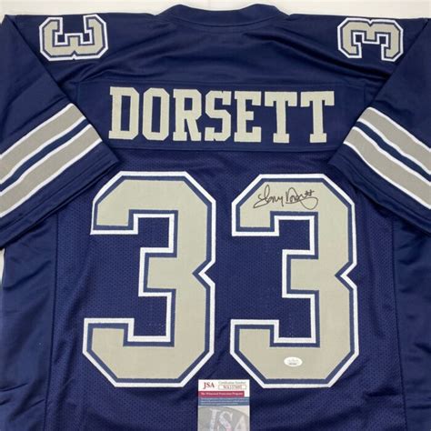 Tony Dorsett Autographed Dallas Cowboys Football Custom Blue Jersey