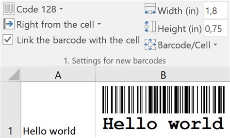 Barcode Add In For Excel ActiveBarcode