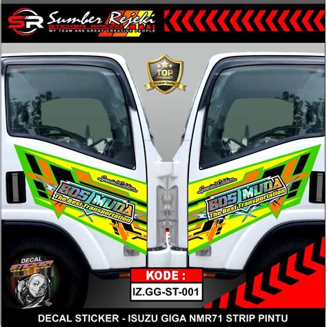 Jual Stiker Mobil Truck Isuzu Giga Nmr Decal Print Variasi Strip