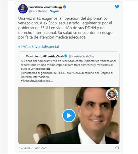 Maduro Pidi Liberar A Alex Saab Debido A Su Mal Estado De Salud Noti