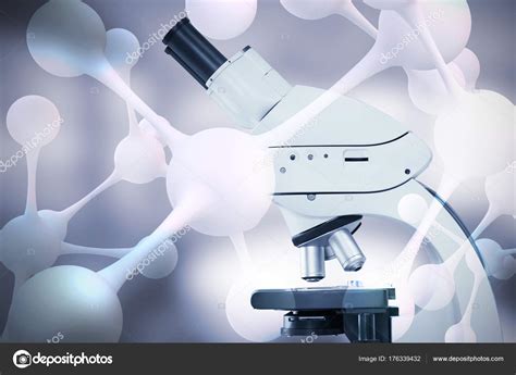 DNA structure against microscope Stock Photo by ©vectorfusionart 176339432