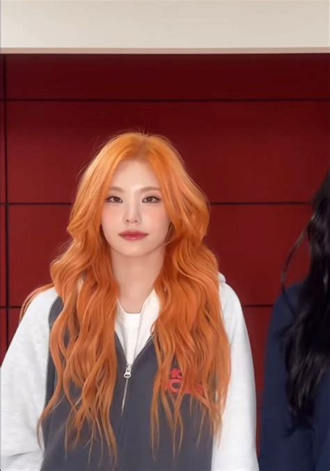 Yeji Untouchable ˚₊· ͟͟͞͞ In 2024 Kpop Hair Color Orange Hair