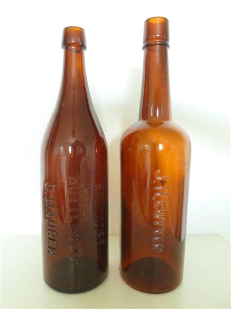 Pre Prohibition Brown Glass Bottles Etsy Glass Bottles Brown Glass Bottles Glass