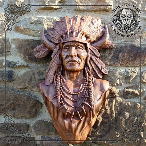 WOOD CARVED PICTURE " Spirit of the native American Warrior".