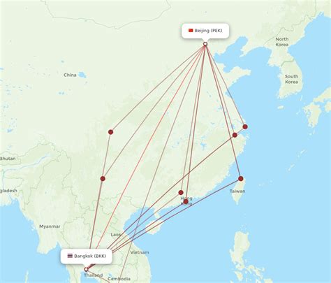 All Flight Routes From Beijing To Bangkok Pek To Bkk Flight Routes