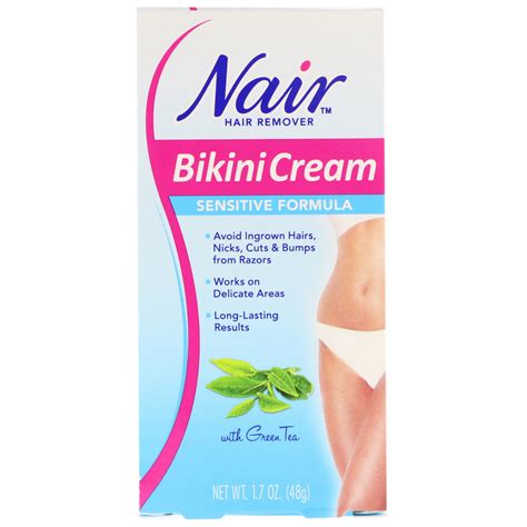 Nair Hair Remover Bikini Cream Sensitive Formula With Green Tea 1 7 Oz 48 G Iherb