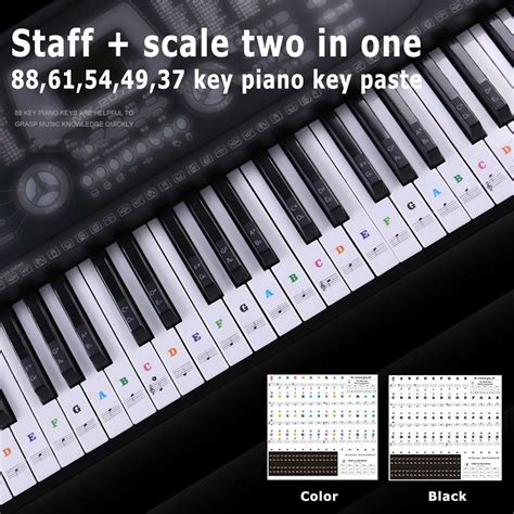 Piano Keys Chart 61 Keys