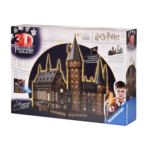 Château De Poudlard La Grande Salle Puzzle 3d Avec Éclairage Harry