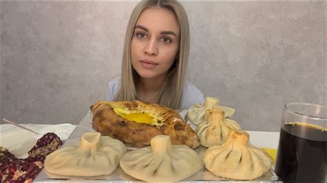 МУКБАНГ| Хинкали 🥟Хачапури по Аджарски🧀 - YouTube