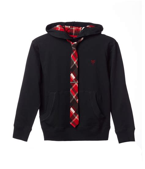 Tie Hoodies First Hooded Sweatshirt With A Genuine Necktie