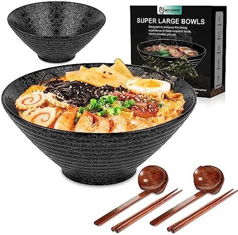 Amazon Set Of 4 Ramen Bowl Set 40 Oz Melamine Large Japanese