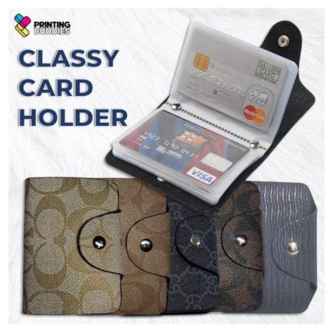 Classy Card Holder Card Slots Pu Leather Credit Card Id Business