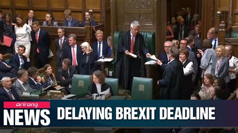 Uk Mps Back Bill To Block No Deal Brexit Until January 31st Youtube