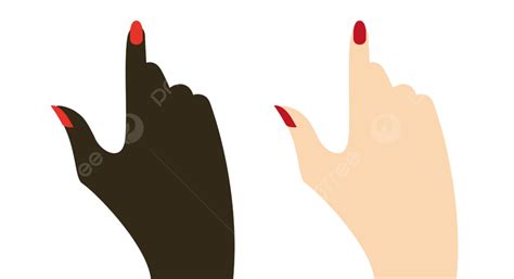 Pointing Female Hand Vector