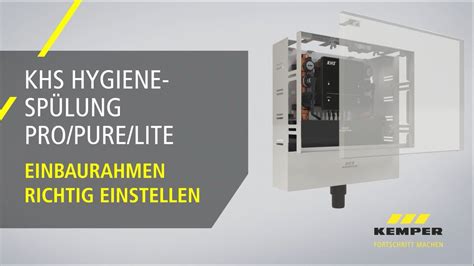 Einbaurahmen Richtig Einstellen Khs Hygienesp Lung Pro Pure Lite