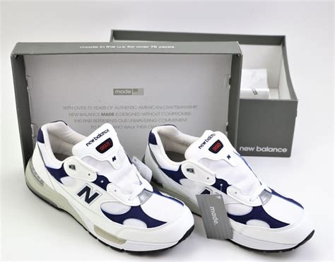 Size 13 New Balance 992 Made In USA White Navy For Sale Online EBay