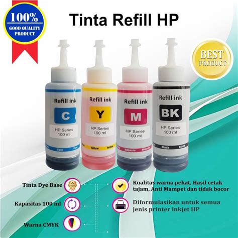 Jual Tinta Hp Ml Refill Gt Gt Gt Gt Gt Gt Printer Gt