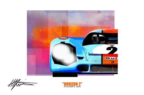 HORIZON 2 Original Art By Mark E Lewis In 2024 Motorsport Art