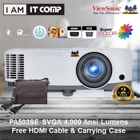 Viewsonic Pa Se Ansi Lumen Svga With Hdmi Business Education