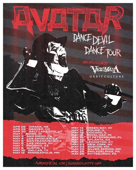 AVATAR Announces Spring 2023 U.S. Tour With VEIL OF MAYA And ORBIT CULTURE