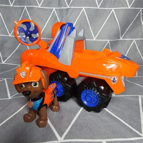 PAW PATROL DINO Rescue Zuma S Deluxe Rev Up Vehicle With Figure EUR 8