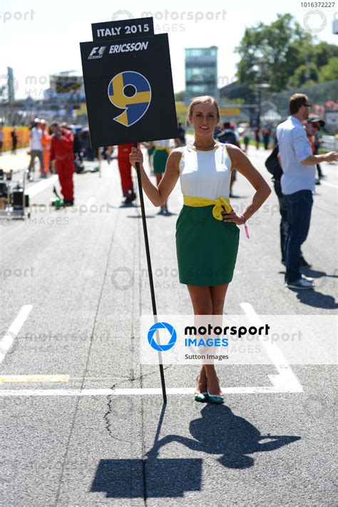 Grid Girl On The Grid At Formula One World Championship Rd12 Italian