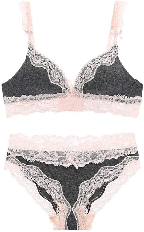 Bolawoo Women S Lingerie Set Comfortable Design Lace Chest Pad