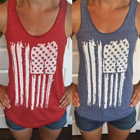 Usa Shirt Tank Shirt Racerback Tank Fourth Of July Shirts July 4th