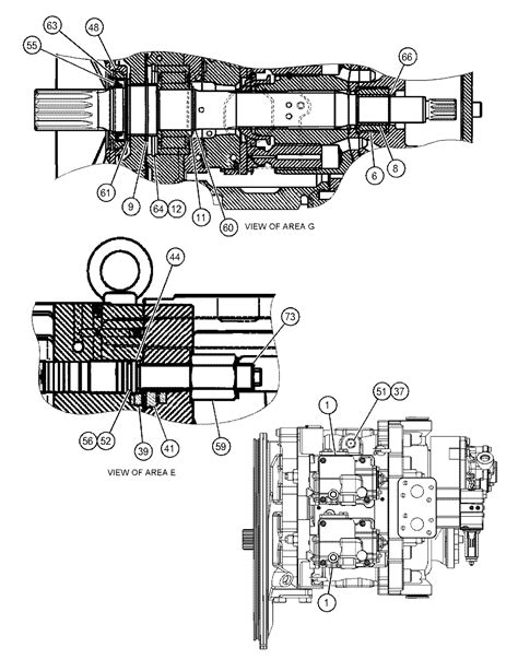 334 9942 PUMP MTG GP MAIN HYDRAULIC S N XAL1 UP PART OF 475 2042