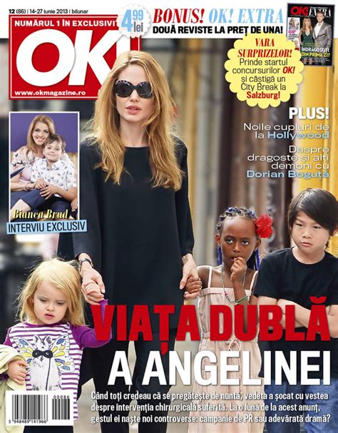 Revista Ok Magazine Romania Poza Coperta Angelina Jolie