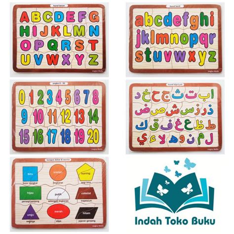 Jual Puzzle Pazel Kayu Mdf Huruf Hijaiyah Angka 123 Abjad Abc Jigsaw